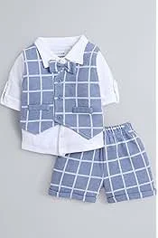 Infant Plaid Vest Shorts Set