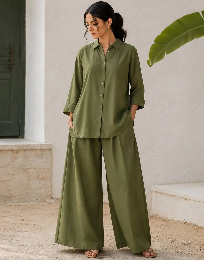 Ladies Linen Wide Pants